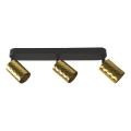 Spotlampe FAMA 3x GU10/30W/230V guld/sort