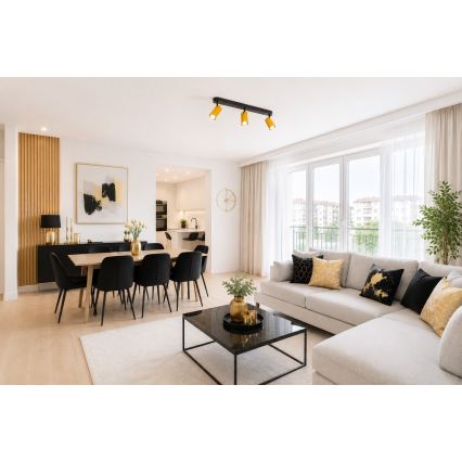 Spotlampe FAMA 3x GU10/30W/230V guld/sort