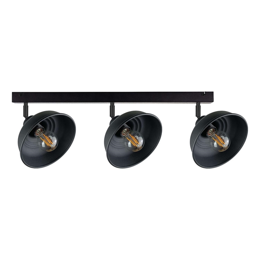 Spotlampe FAUN 3xE27/60W/230V sort
