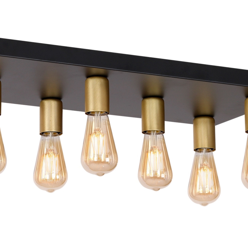 Spotlampe FILO 11xE27/60W/230V sort/guldfarvet