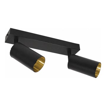 Spotlampe FILO 2xGU10/30W/230V sort/guld