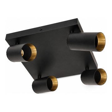 Spotlampe FILO 4xGU10/30W/230V sort/guld