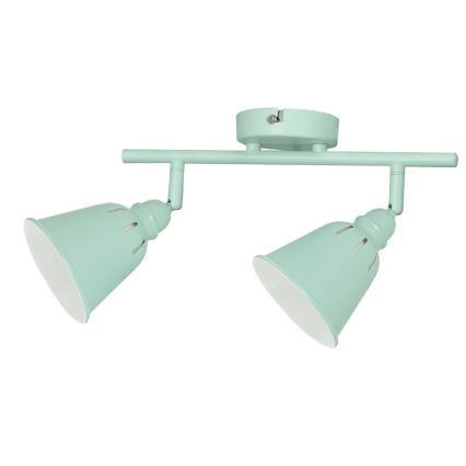 Spotlampe FIONA 2xE14/8W/230V grøn