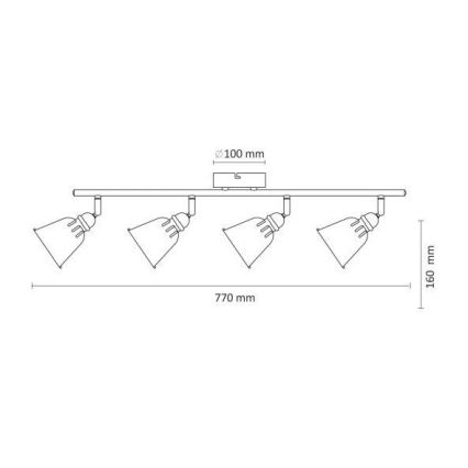 Spotlampe FIONA 4xE14/8W/230V grøn