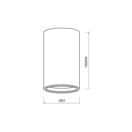 Spotlampe GENESIS 1xGU10/8W/230V 10 cm guldfarvet