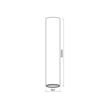 Spotlampe GENESIS 1xGU10/8W/230V 30 cm sort