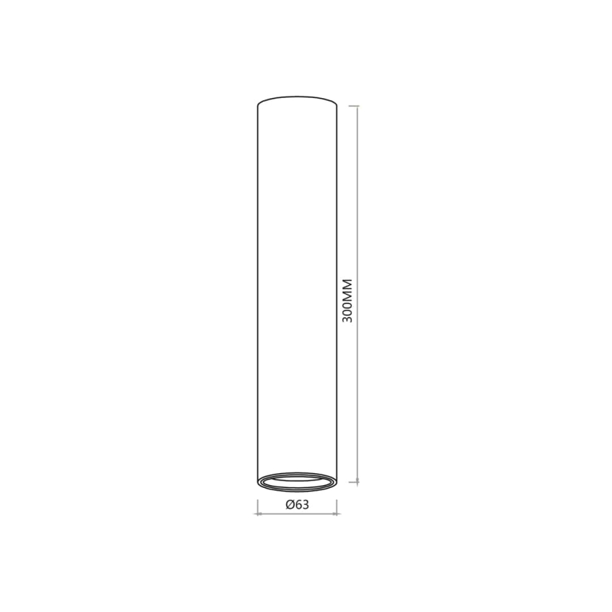 Spotlampe GENESIS 1xGU10/8W/230V 30 cm sort