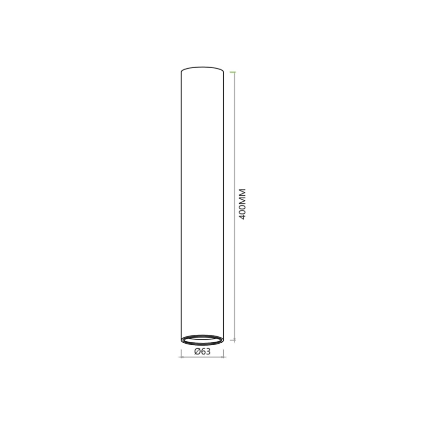 Spotlampe GENESIS 1xGU10/8W/230V 40 cm sort
