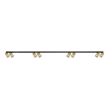 Spotlampe HERO SPOT 8xGU10/9W/230V sort/guldfarvet