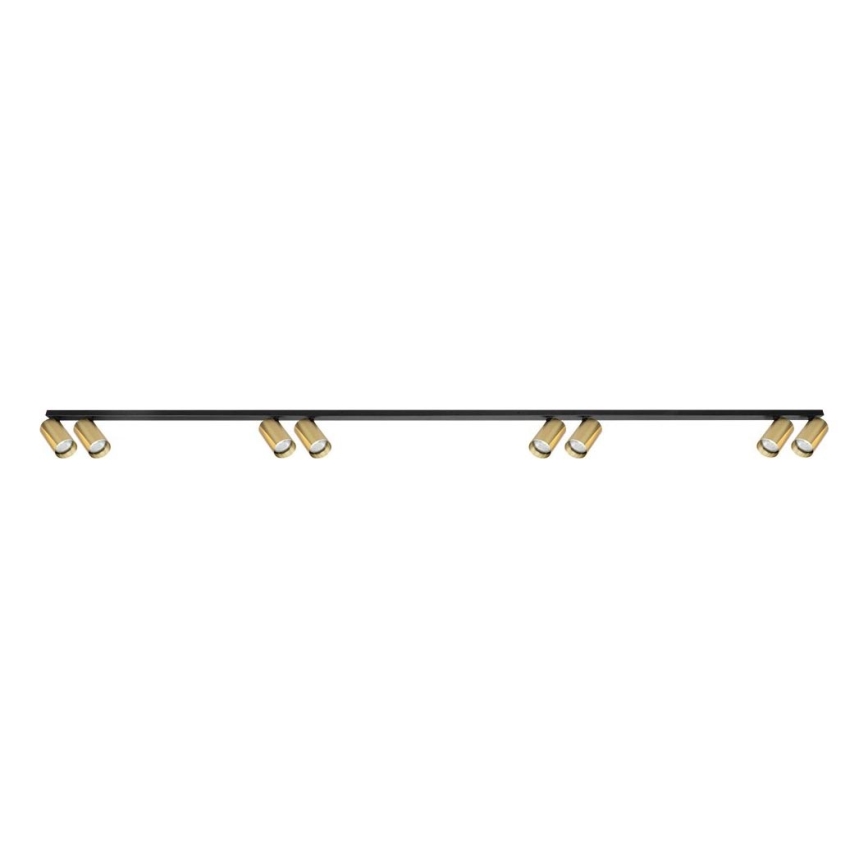 Spotlampe HERO SPOT 8xGU10/9W/230V sort/guldfarvet