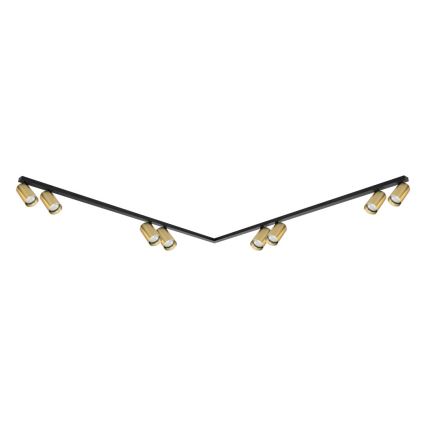 Spotlampe HERO SPOT 8xGU10/9W/230V sort/guldfarvet