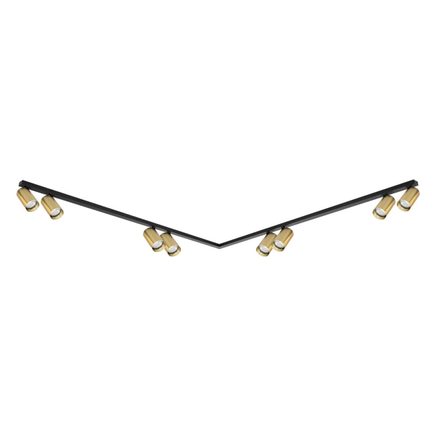 Spotlampe HERO SPOT 8xGU10/9W/230V sort/guldfarvet