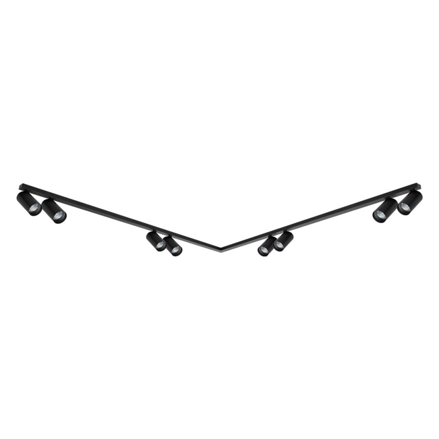 Spotlampe HERO SPOT 8xGU10/9W/230V sort