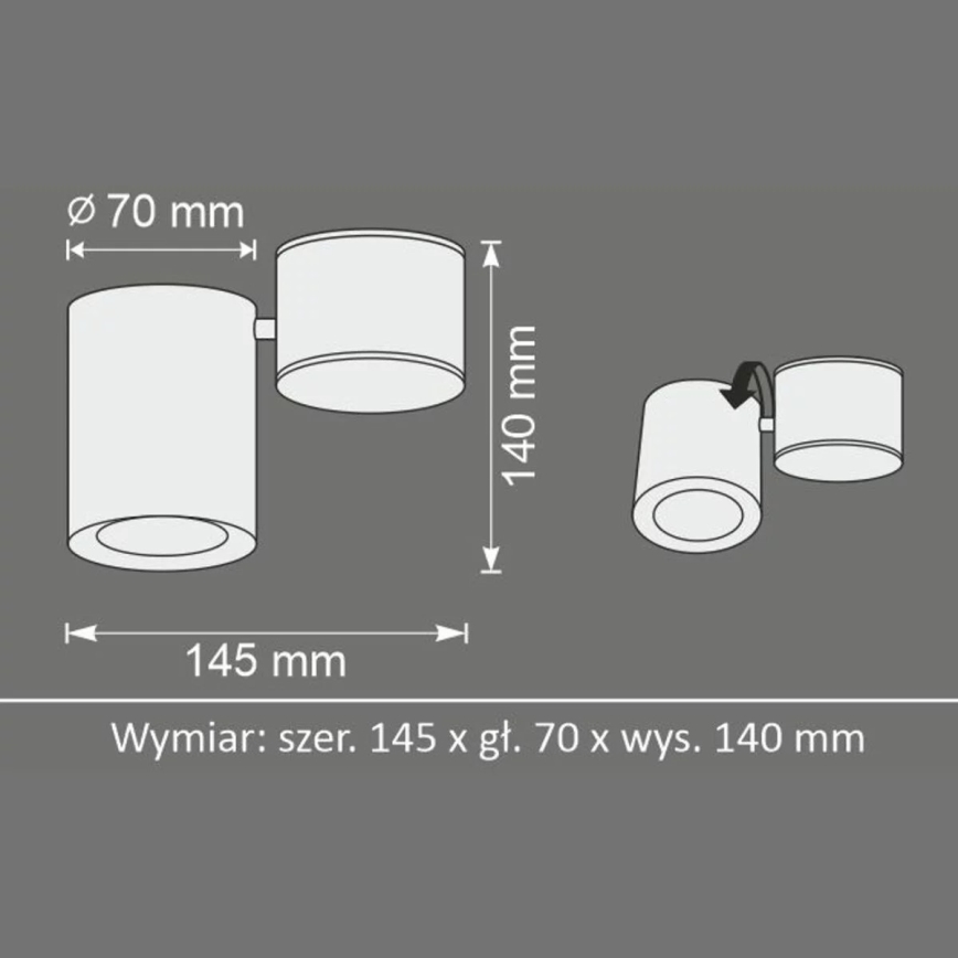 Spotlampe HOBRO 1xGU10/10W/230V hvid