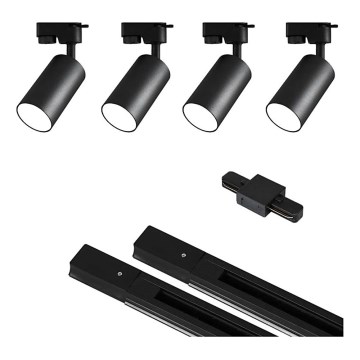 Spotlampe i skinnesystem 4xGU10/25W/230V 2 m sort