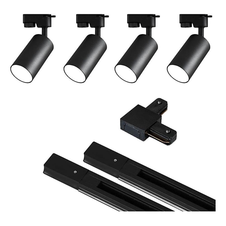 Spotlampe i skinnesystem 4xGU10/25W/230V sort