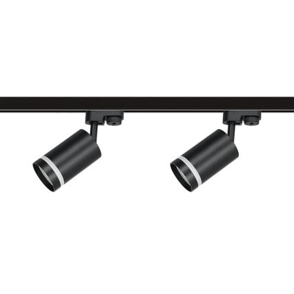 Spotlampe i skinnesystem PIPE 4xGU10/10W/230V 2x1m sort