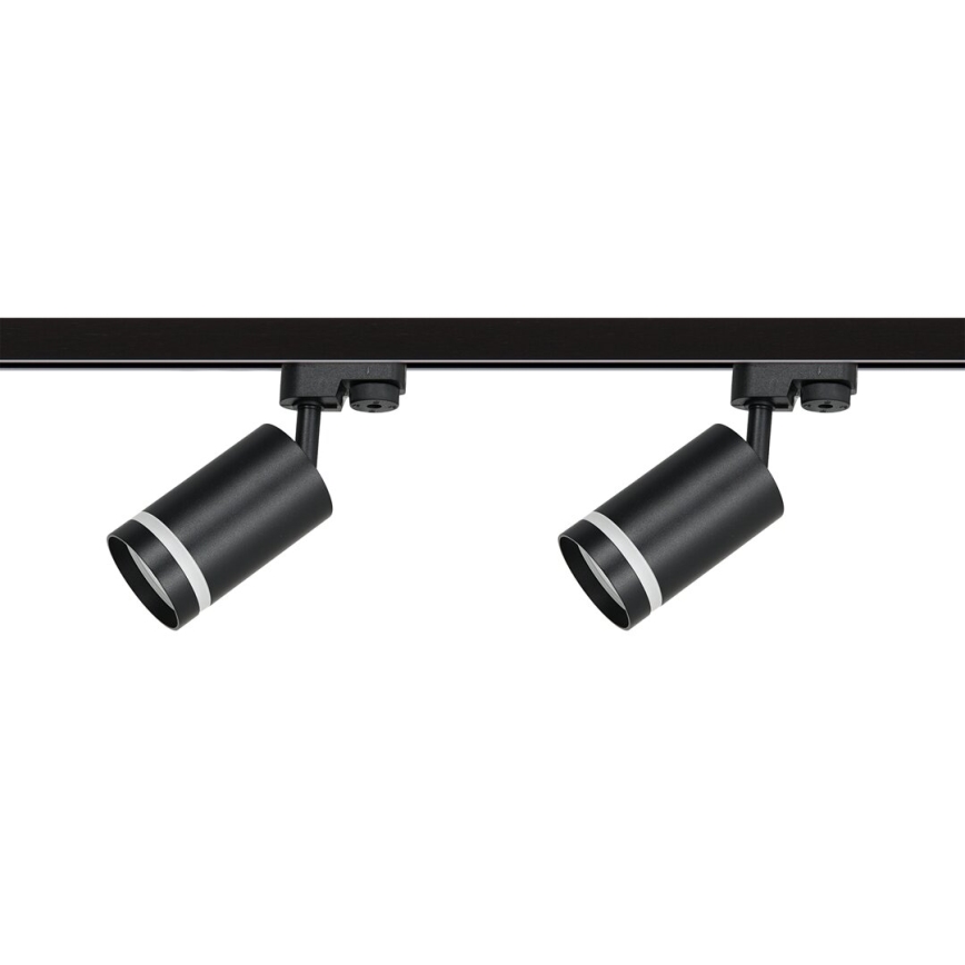 Spotlampe i skinnesystem PIPE 4xGU10/10W/230V 2x1m sort