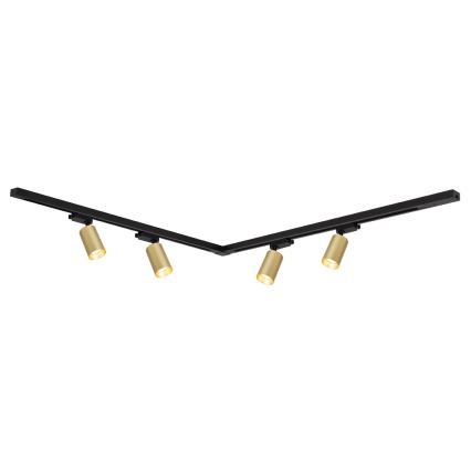 Spotlampe i skinnesystem PIPE 4xGU10/10W/230V guldfarvet/sort