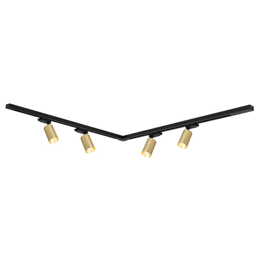Spotlampe i skinnesystem PIPE 4xGU10/10W/230V guldfarvet/sort