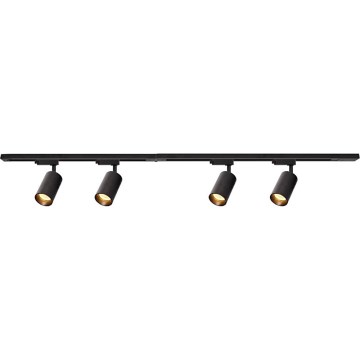 Spotlampe i skinnesystem PIPE 4xGU10/10W/230V sort