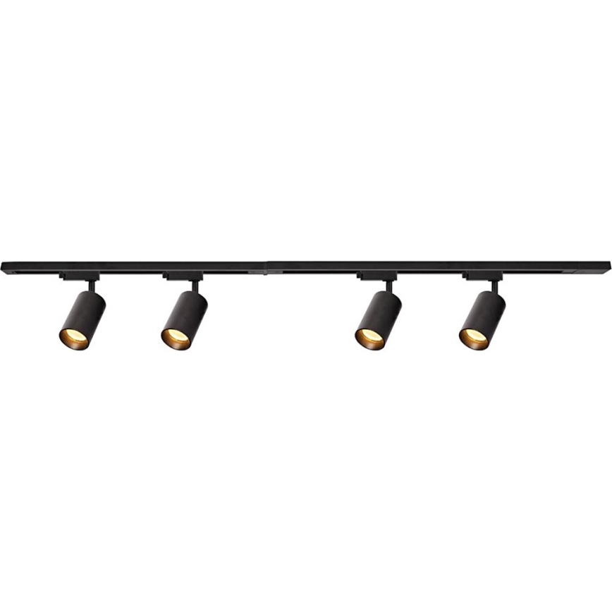 Spotlampe i skinnesystem PIPE 4xGU10/10W/230V sort