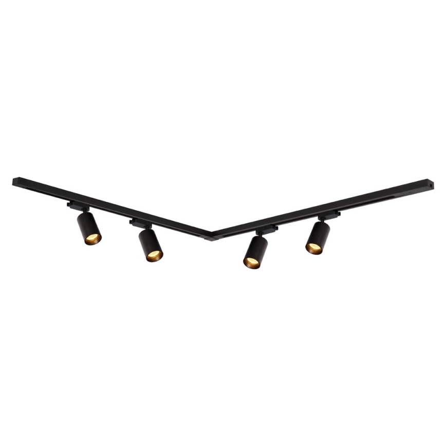 Spotlampe i skinnesystem PIPE 4xGU10/10W/230V sort