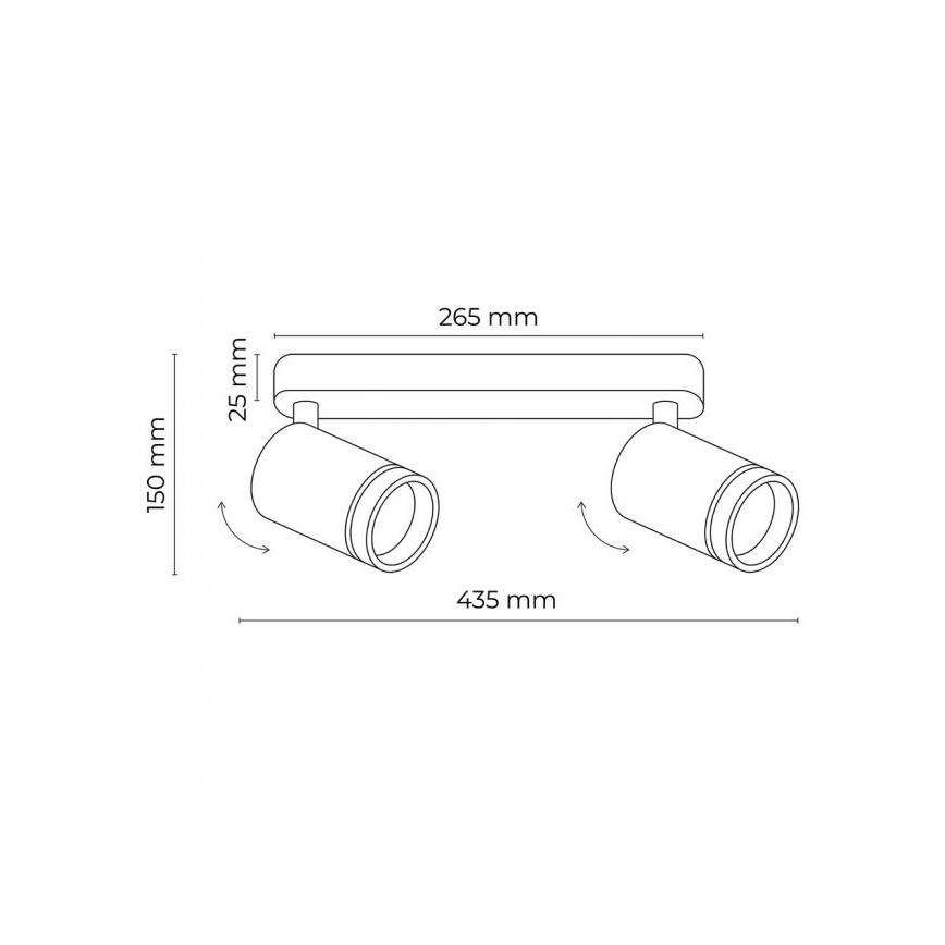Spotlampe JET 2xGU10/10W/230V hvid