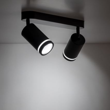 Spotlampe JET 2xGU10/10W/230V sort