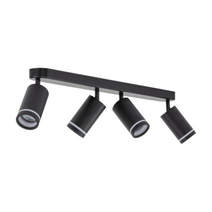 Spotlampe JET 4xGU10/10W/230V sort