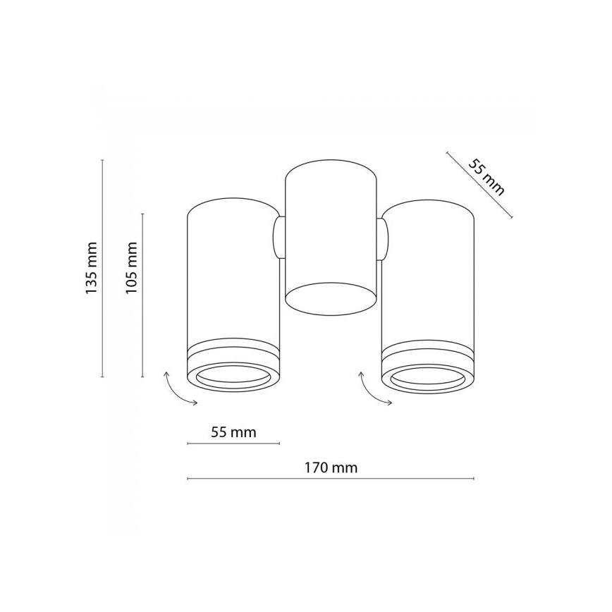 Spotlampe JET SÆT 2xGU10/10W/230V hvid