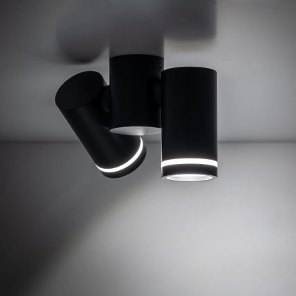 Spotlampe JET SÆT 2xGU10/10W/230V sort