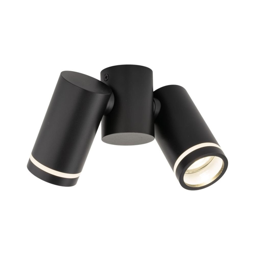 Spotlampe JET SÆT 2xGU10/10W/230V sort