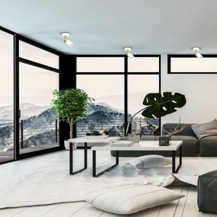 Spotlampe JOKER 1xGU10/25W/230V hvid/guld