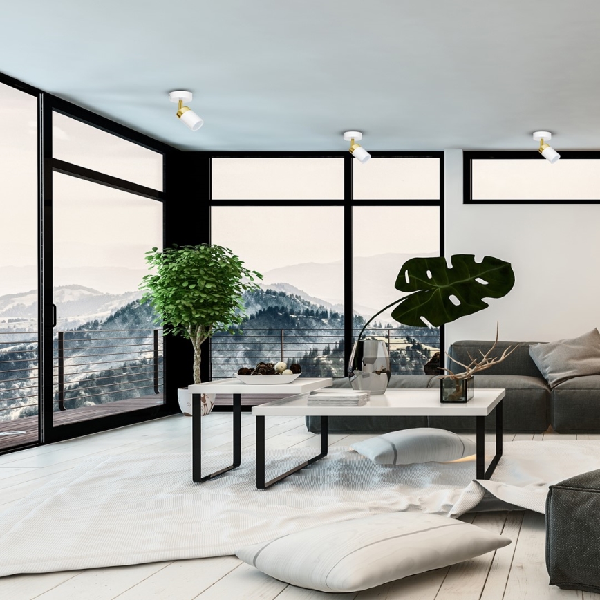 Spotlampe JOKER 1xGU10/25W/230V hvid/guld