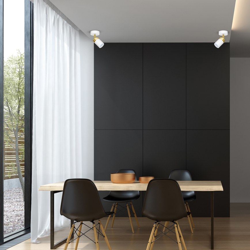 Spotlampe JOKER 1xGU10/25W/230V hvid/guld