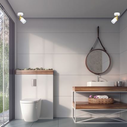 Spotlampe JOKER 1xGU10/25W/230V hvid/guld