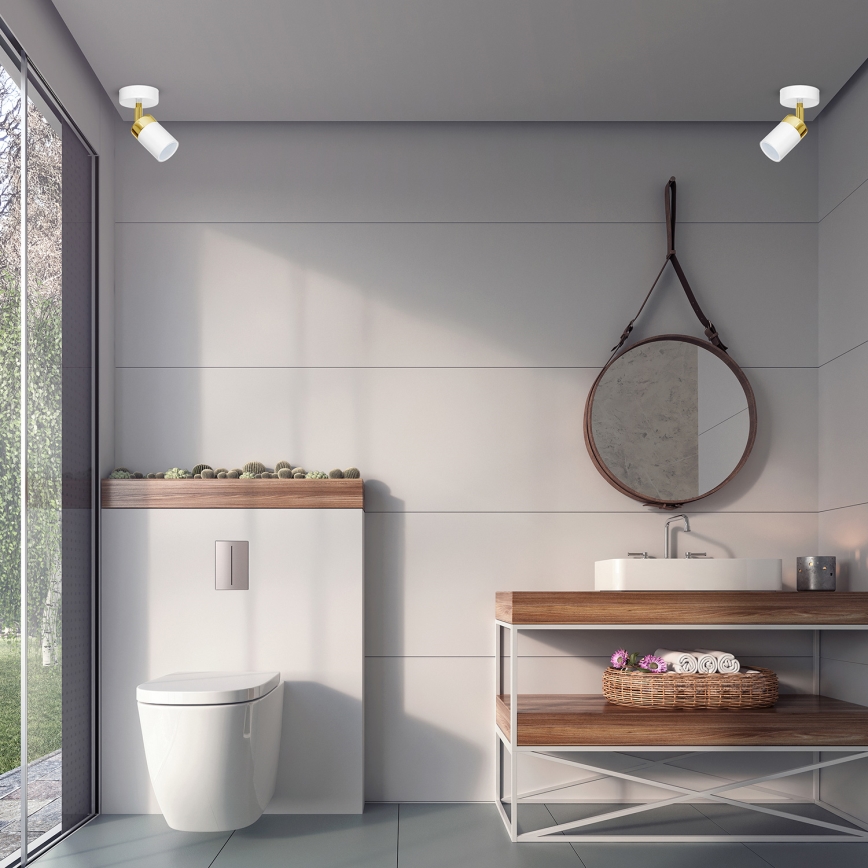 Spotlampe JOKER 1xGU10/25W/230V hvid/guld