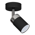 Spotlampe JOKER 1xGU10/25W/230V sort/blank krom