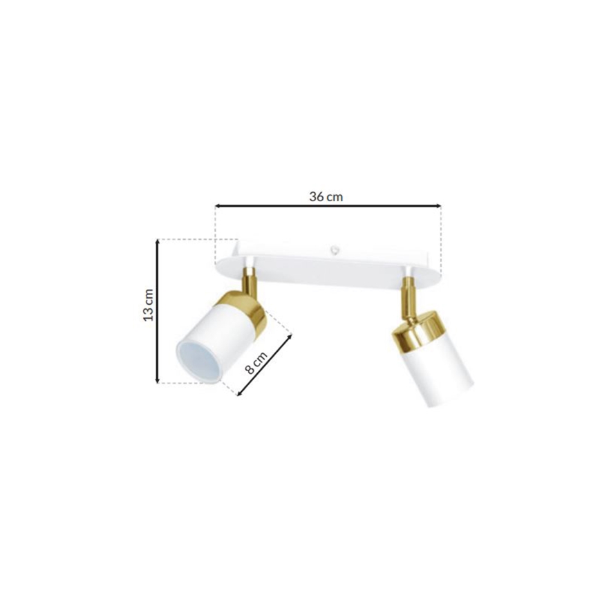 Spotlampe JOKER 2xGU10/25W/230V hvid