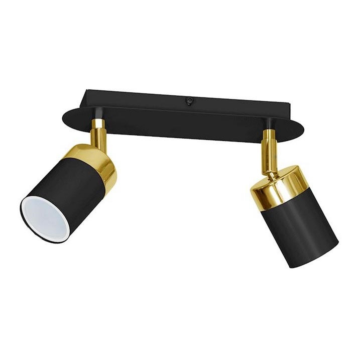 Spotlampe JOKER 2xGU10/25W/230V sort/guld