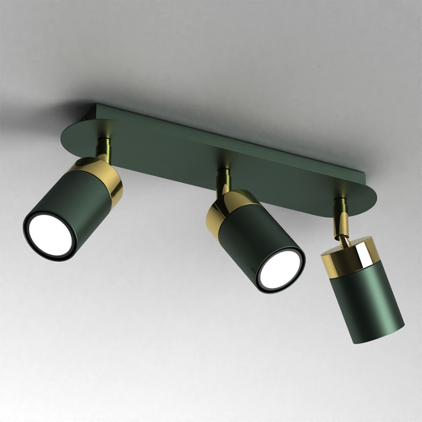 Spotlampe JOKER 3xGU10/25W/230V grøn