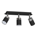 Spotlampe JOKER 3xGU10/25W/230V sort/poleret krom
