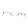 Spotlampe JOKER 6xGU10/25W/230V hvid/blank krom