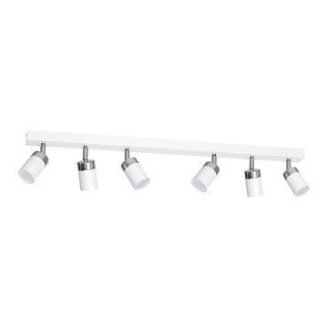 Spotlampe JOKER 6xGU10/25W/230V hvid/blank krom
