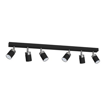 Spotlampe JOKER 6xGU10/25W/230V sort/blank krom