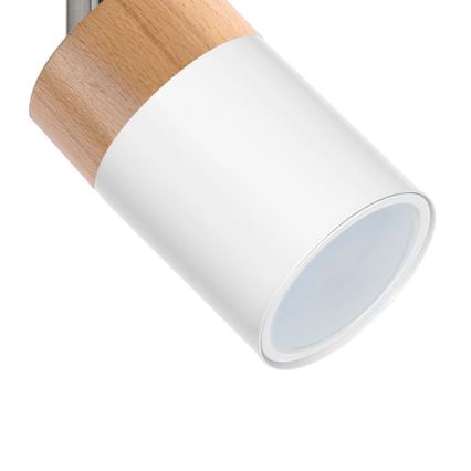 Spotlampe JOKER WHITE WOOD 1xGU10/8W/230V