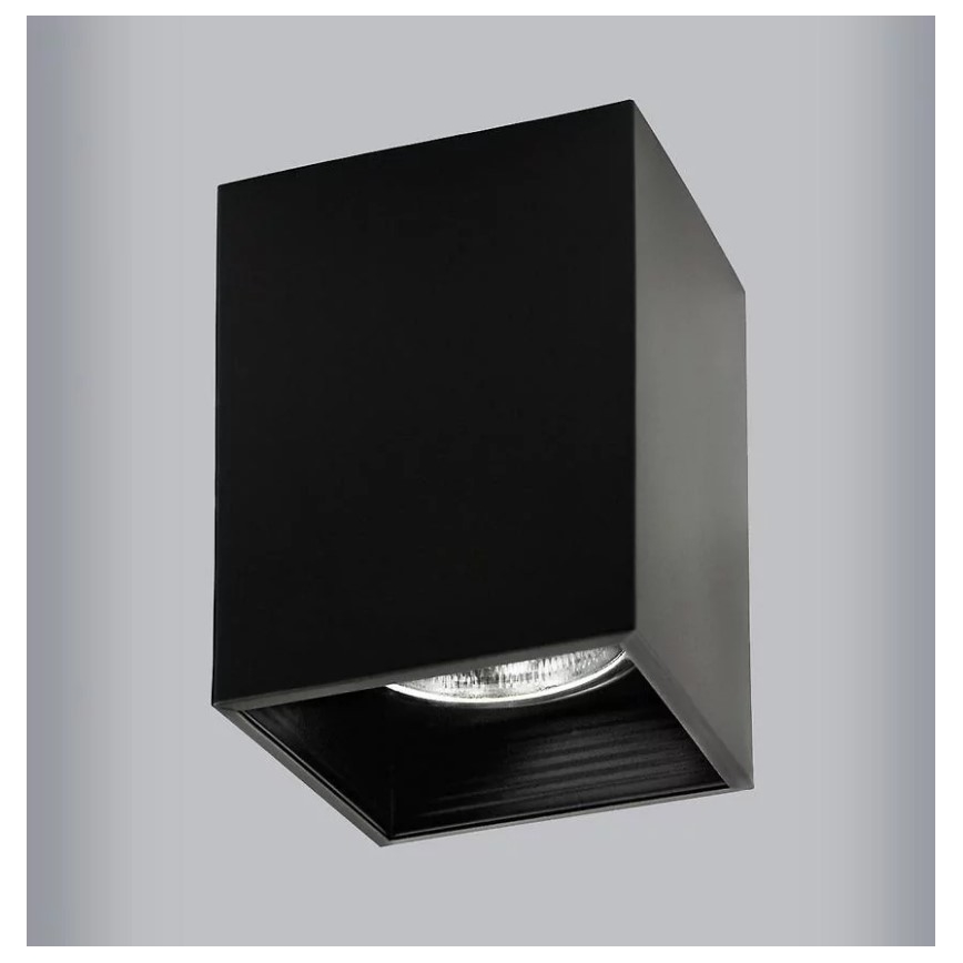 Spotlampe JUPITER 1xE27/20W/230V 11,7x11,7 cm sort