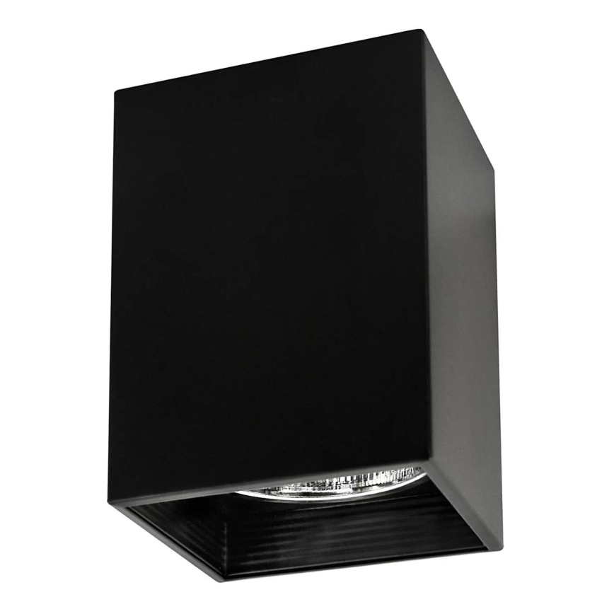 Spotlampe JUPITER 1xE27/20W/230V 13,7x13,7 cm sort