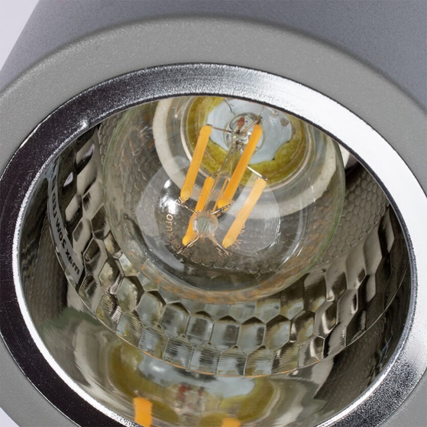 Spotlampe JUPITER 1xE27/20W/230V diameter 9,8 cm grå